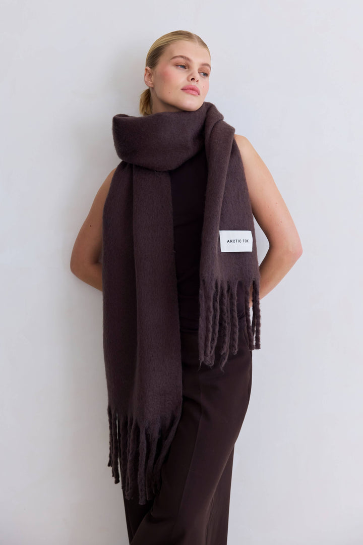 The Reykjavik Scarf - 100% Recycled - Ground Coffee