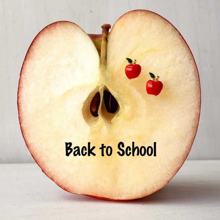 Red Apple Stud Earrings AS01