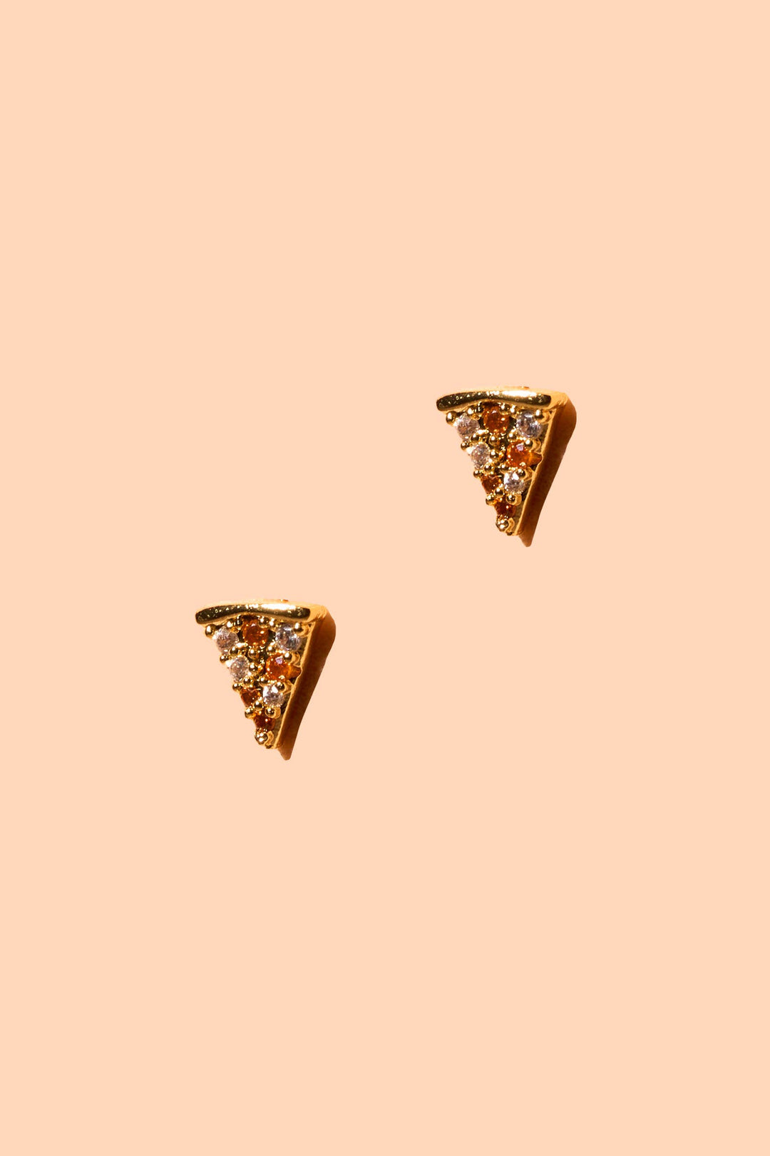 Shimmer Pizza Studs - 18K Gold Plated PJ973