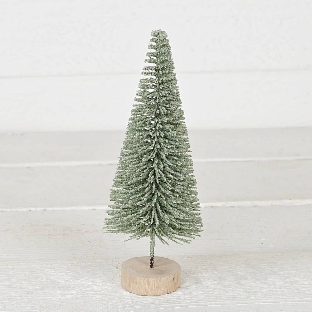 M32700-8inH Macaron theme bottle brush tree-Sage