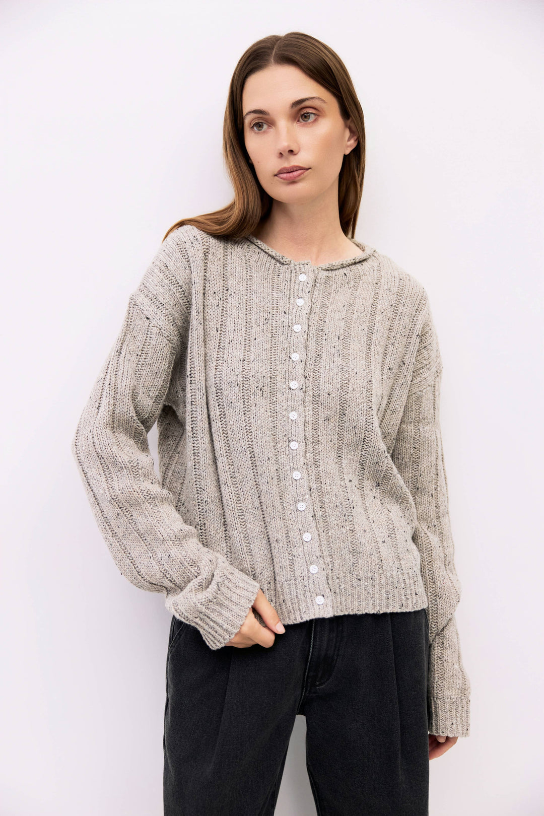 The Theodora Cardigan | Chunky Ribbed Cardigan MF732
