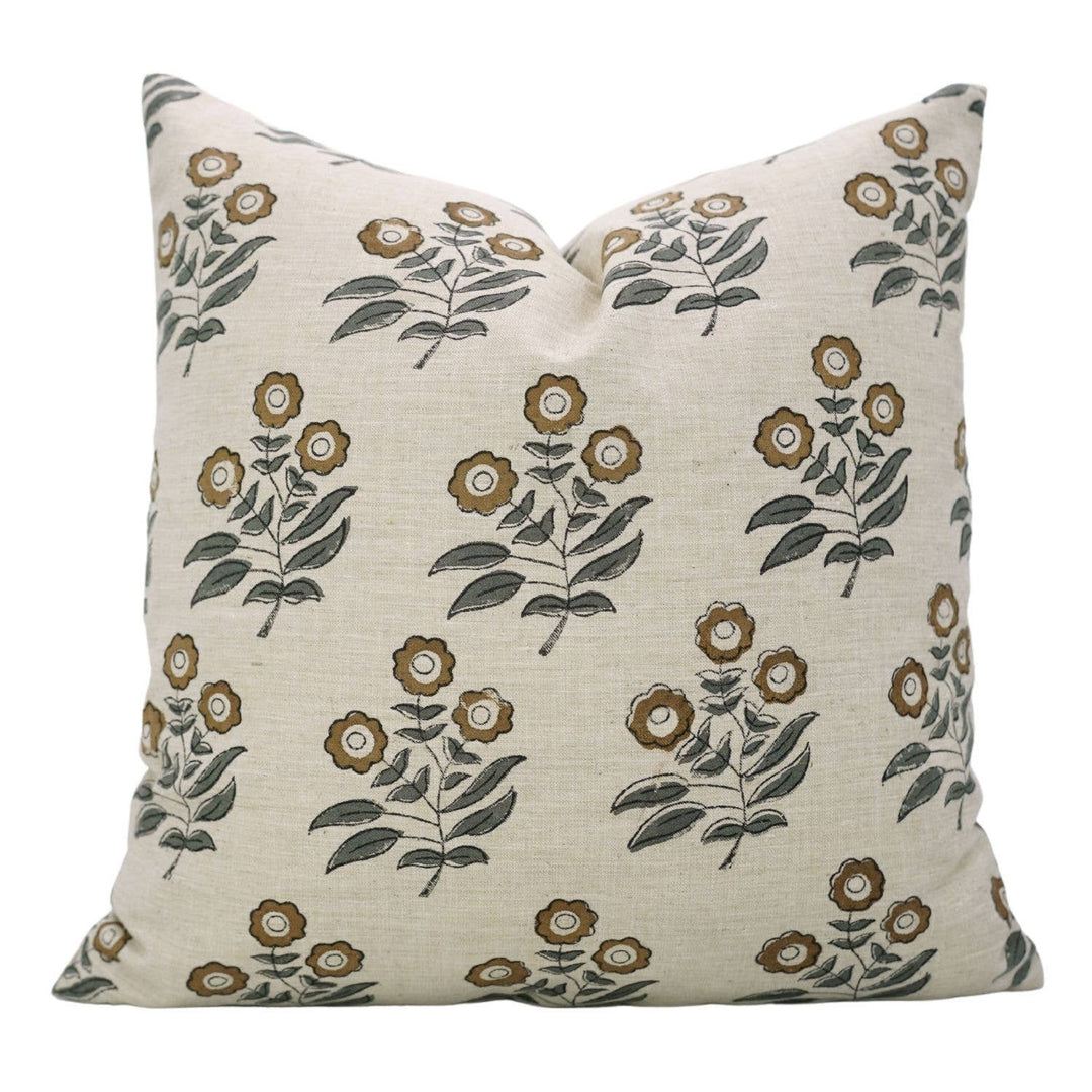 Stylish Block Print Linen Blend Cushion Cover - Neha FB06