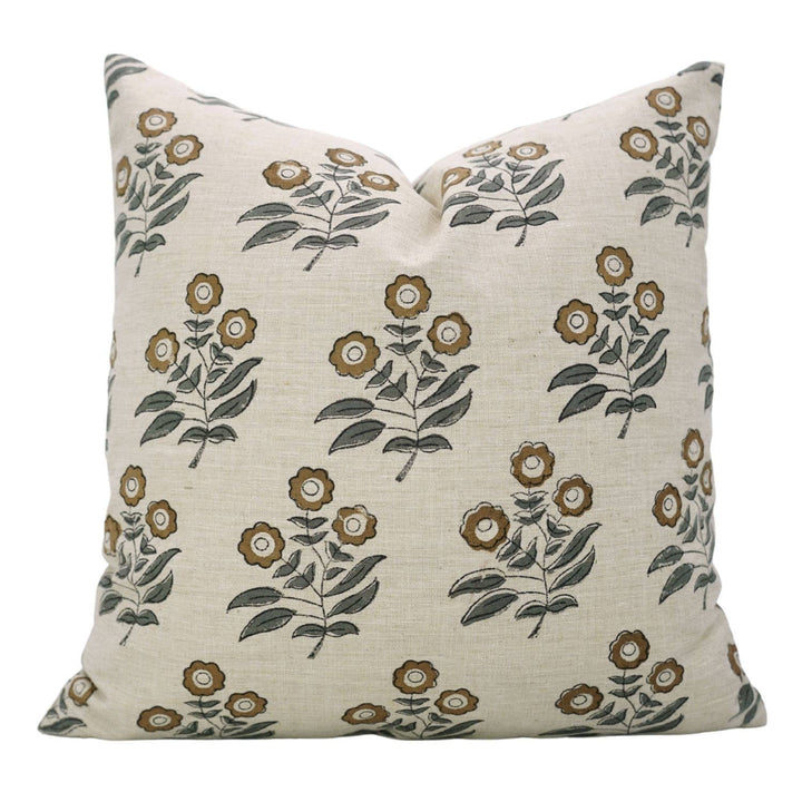 Stylish Block Print Linen Blend Cushion Cover - Neha FB06