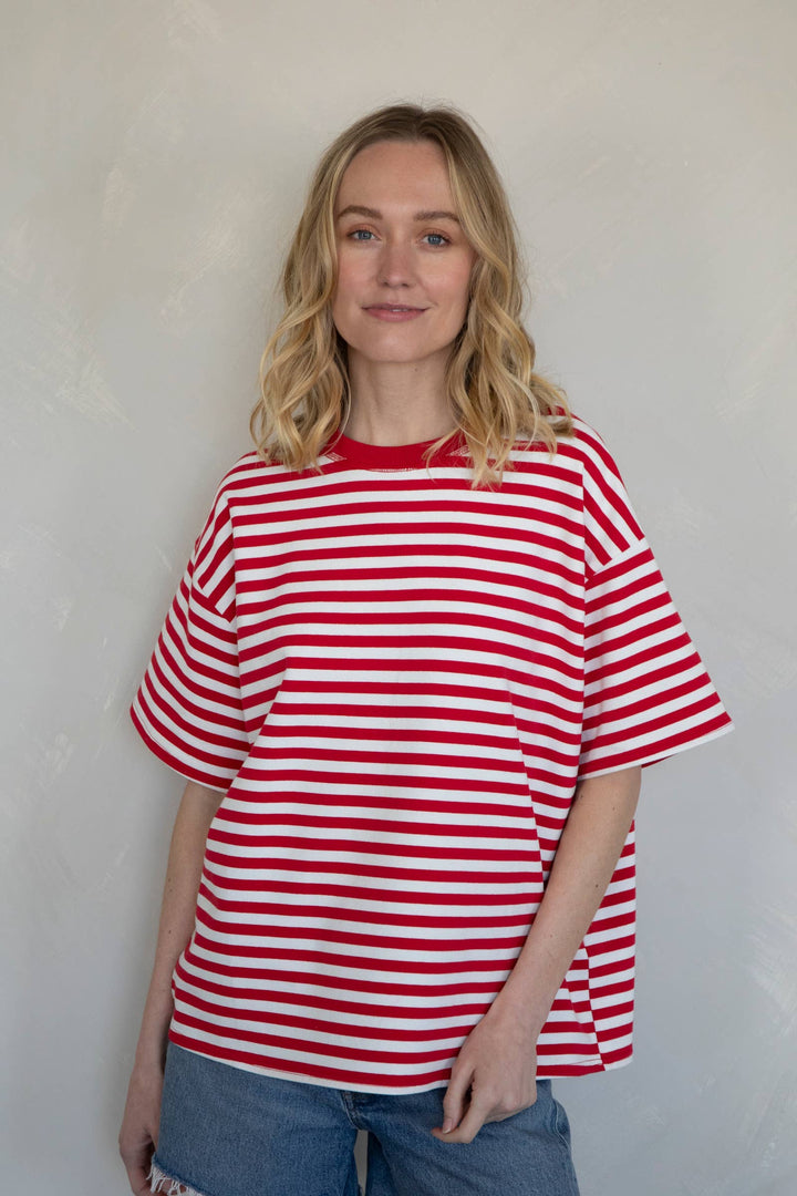 Cassandra Striped Tee TBS45