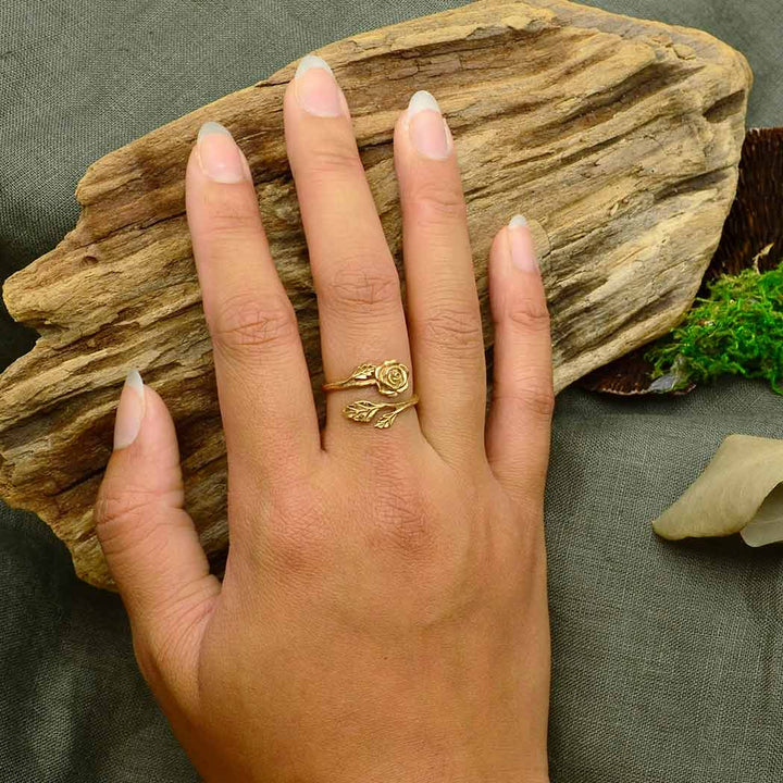 Bronze Rose Adjustable Ring