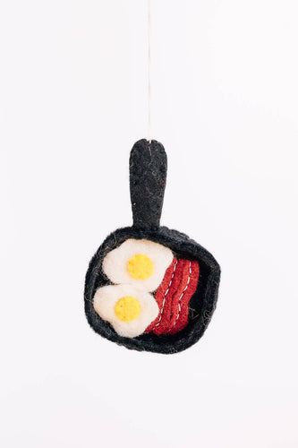 Christmas Bacon and Eggs Felt Ornament NV23