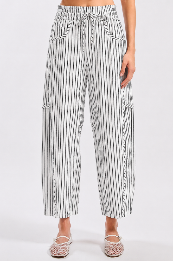 CB168 Pinstripe Drawstring Pants