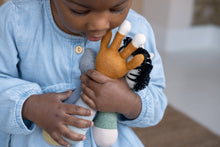 Load image into Gallery viewer, Cotton Knit Baby Rattle Toy - Rabbit Green