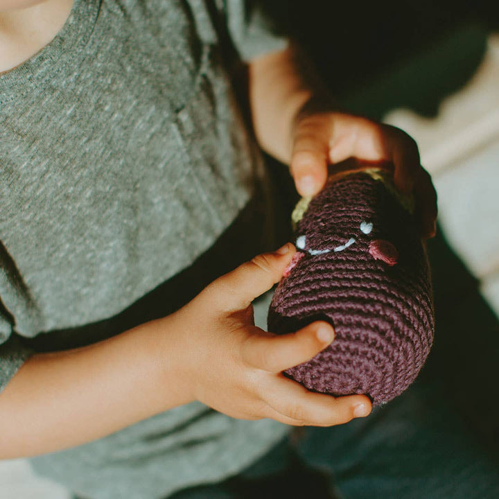 Friendly Plush Toy Eggplant Rattle