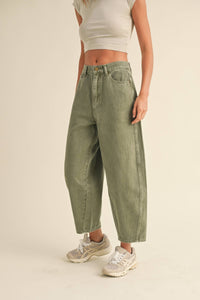 P2891   WASHED BARREL PANTS