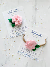 Load image into Gallery viewer, Pink Carnation Baby Headband - January Birth Month Flower