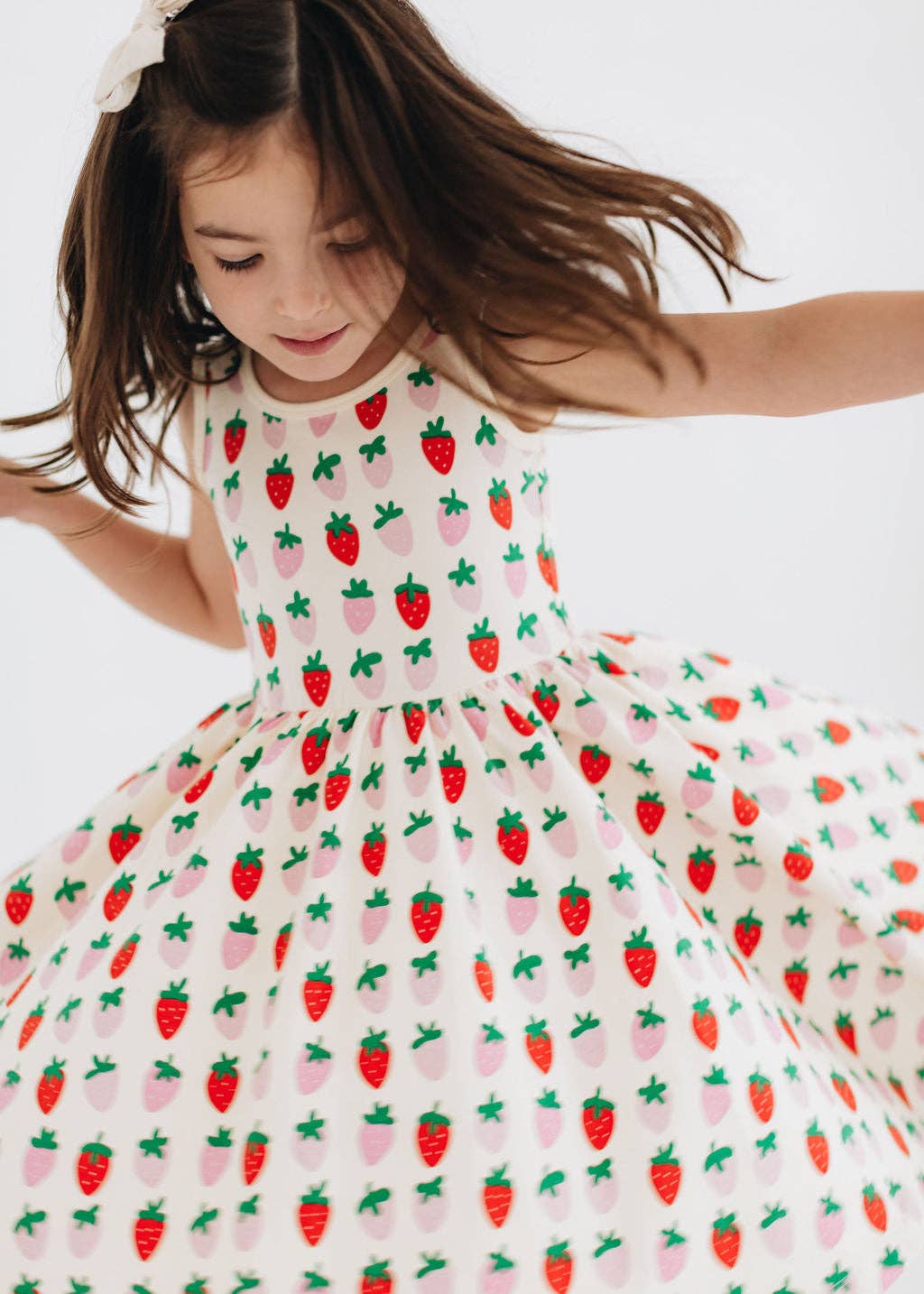 Sleeveless Twirl Dress in Strawberry Blush GAK24