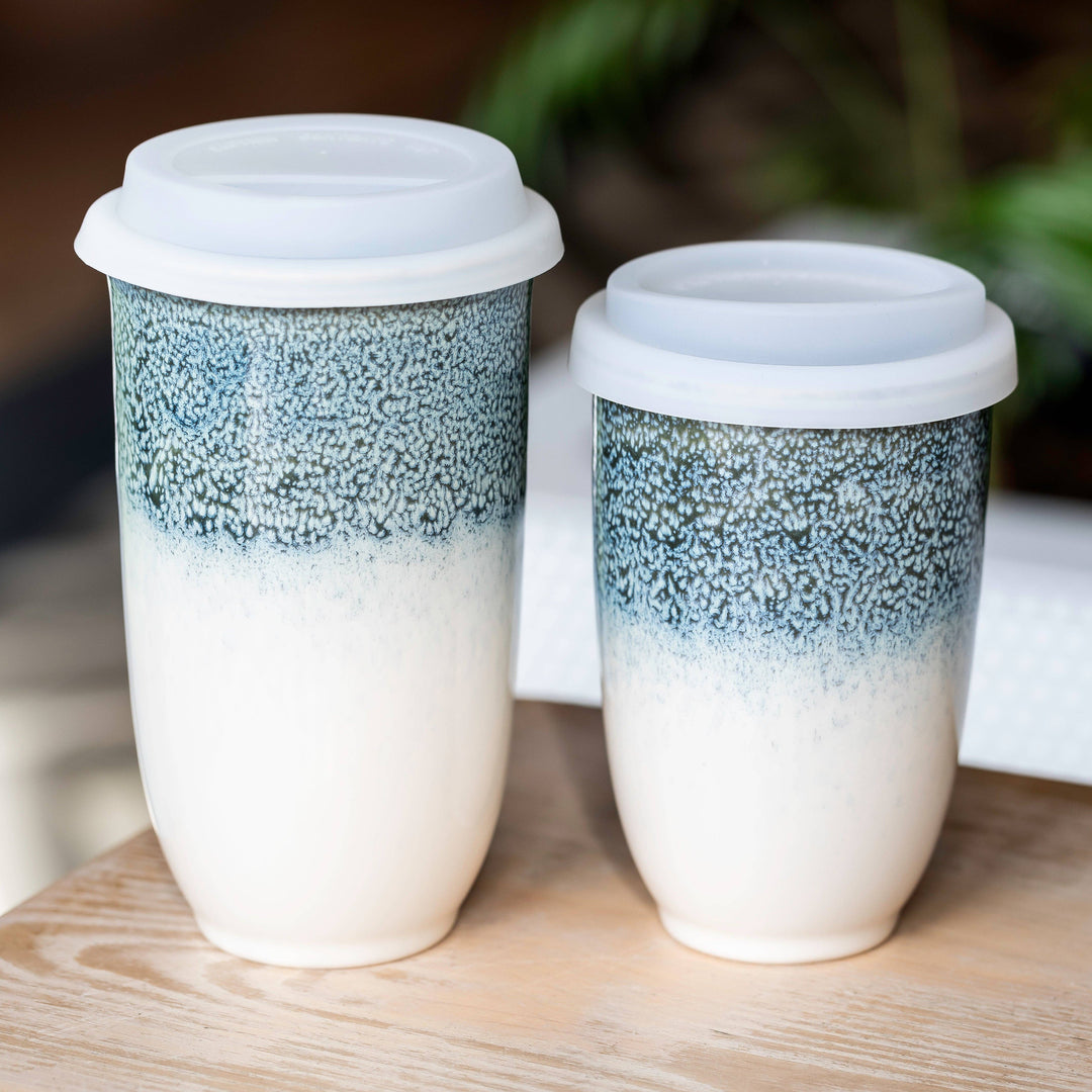 Glacier Ceramic Travel Cup 12oz | Coffee Shop Essentials NV45