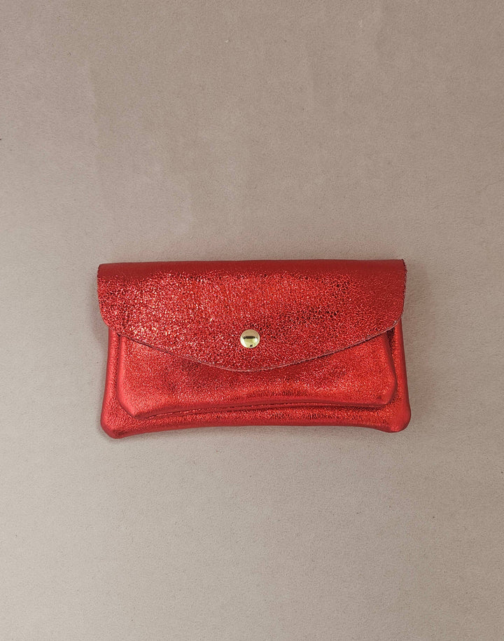 Kangaroo double pocket leather wallet Sky RM37