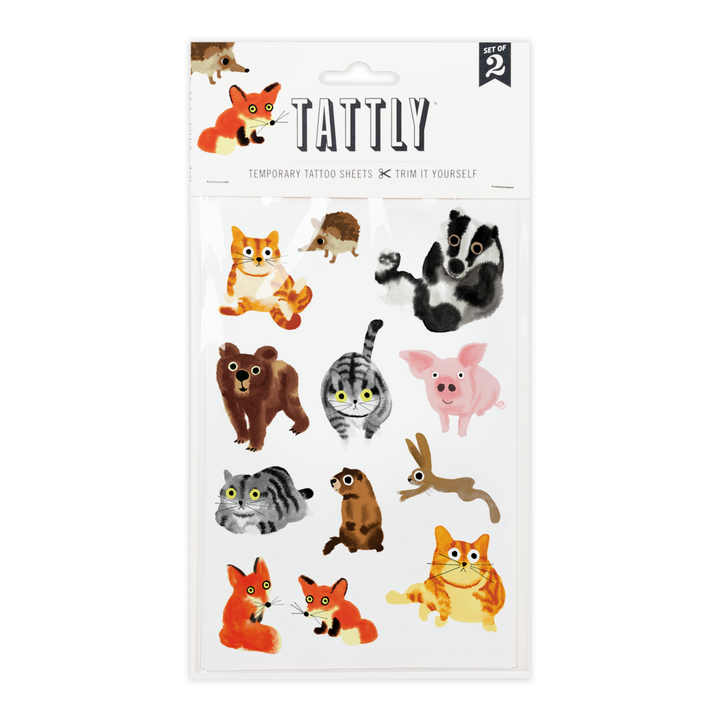 Furry Friends Tattoo Sheets