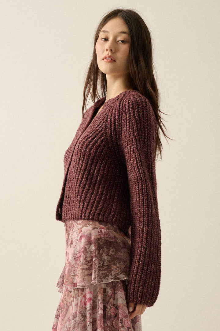 Confetti Button-Front Cardigan Sweater UT28