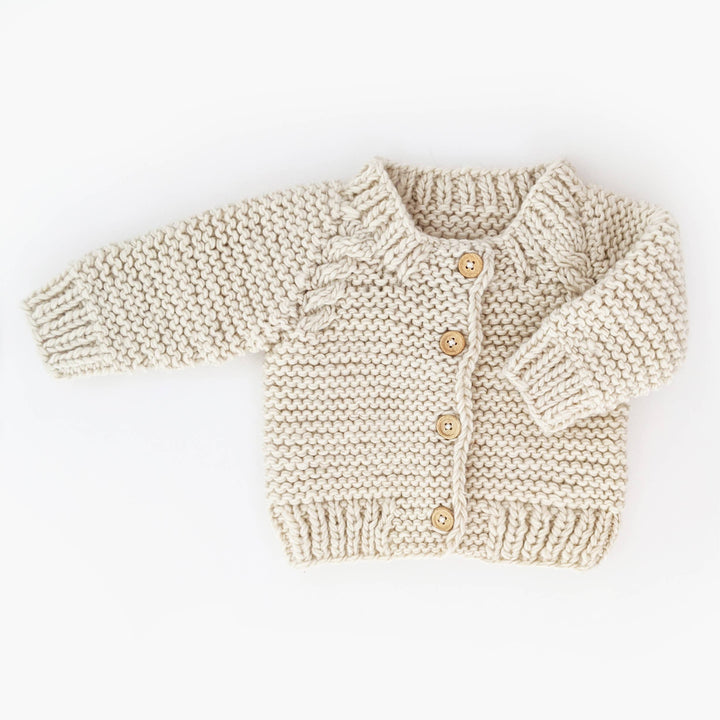 Natural Garter Stitch Cardigan Sweater Baby &amp; Toddler