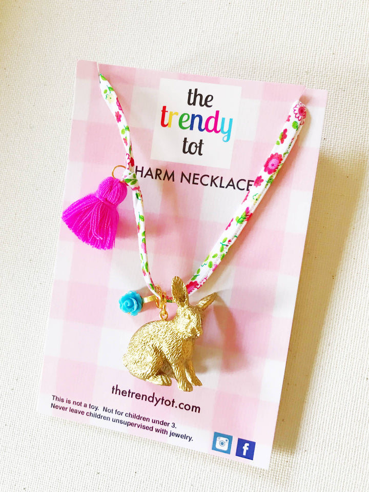 Bunny Tassel Charm Necklace
