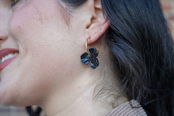 Magnolia Hoops - Black // Jewelry, Earrings, Fall SS237