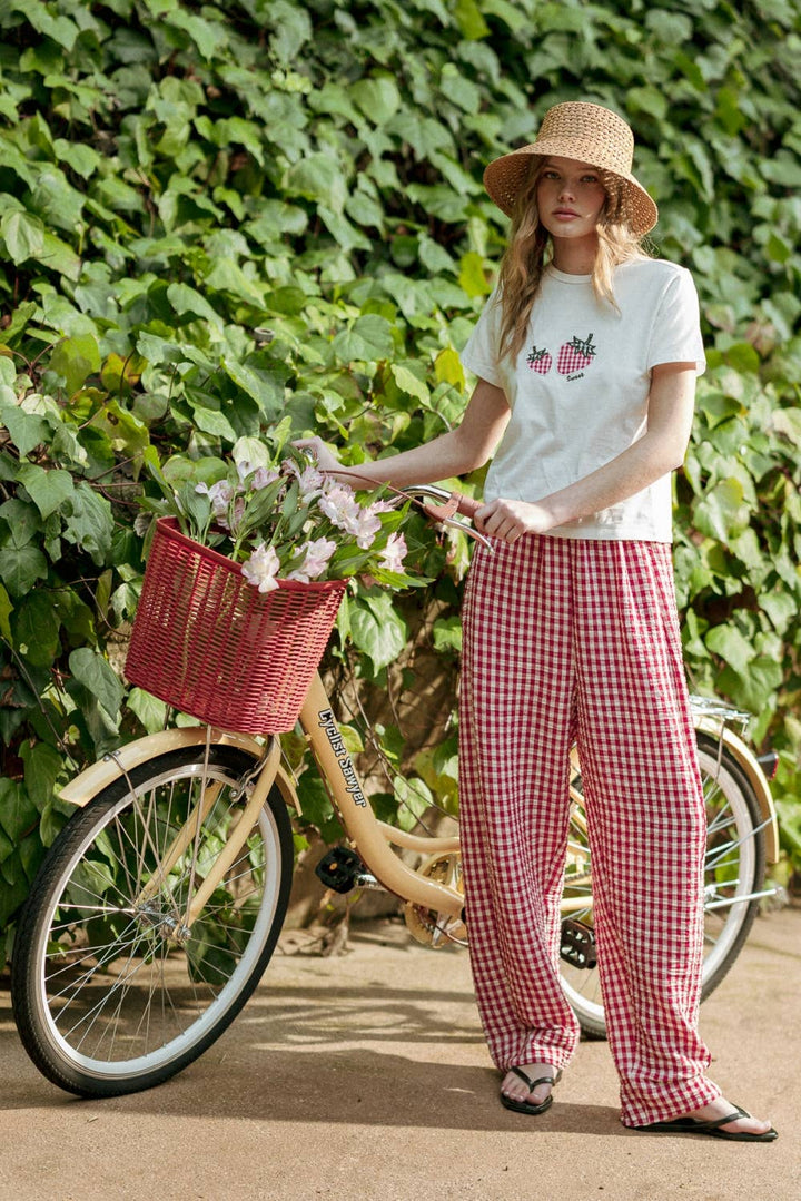 GINGHAM PANTS MM861
