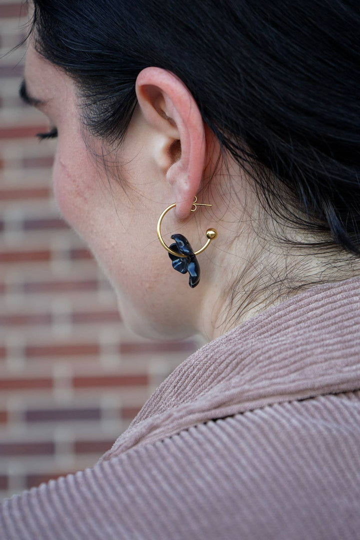 Magnolia Hoops - Black // Jewelry, Earrings, Fall SS237