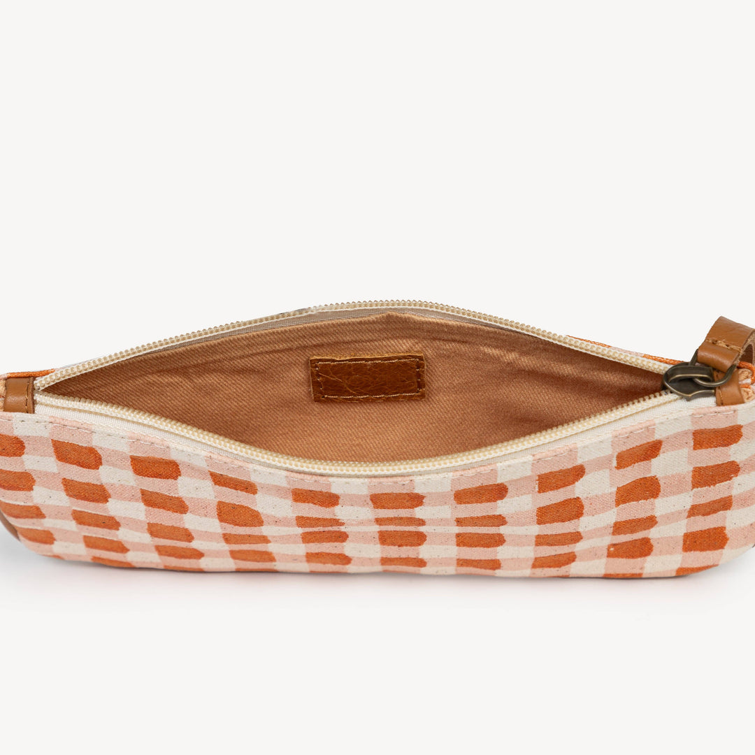 Pencil Pouch - Harvest Gold Gingham joyn15