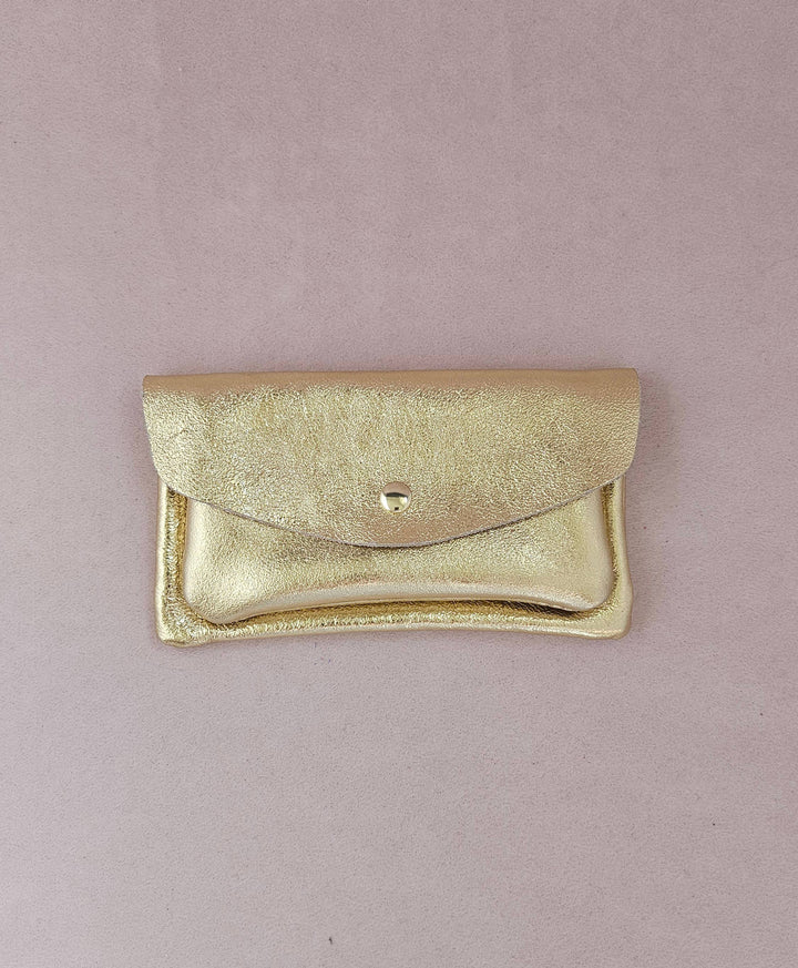 Kangaroo double pocket leather wallet Sky RM37