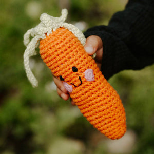 Friendly Plush Carrot Rattle