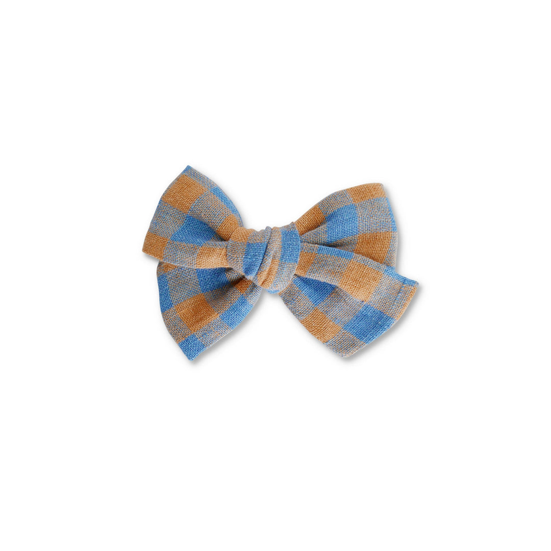 Sunset Check - Medium Mess Bow