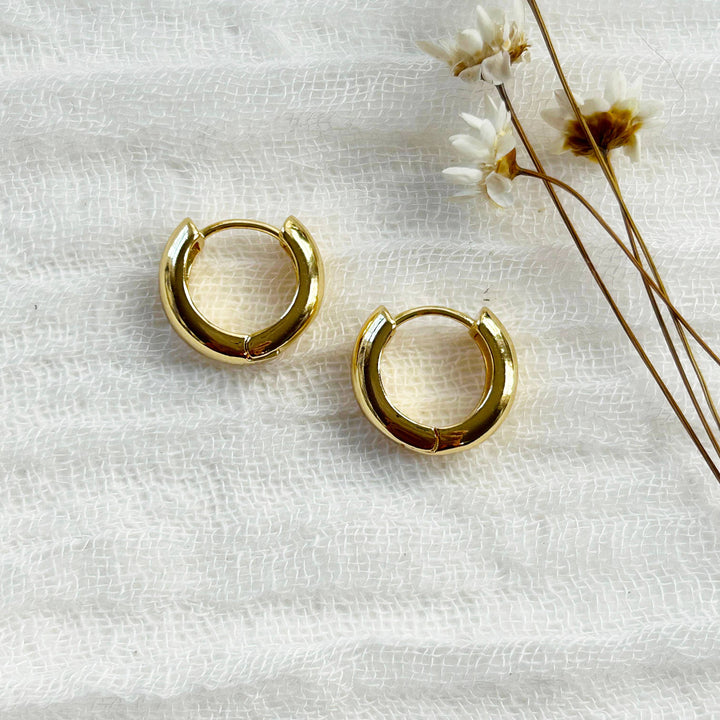 Thick Everyday Gold Classic Hoops KT981