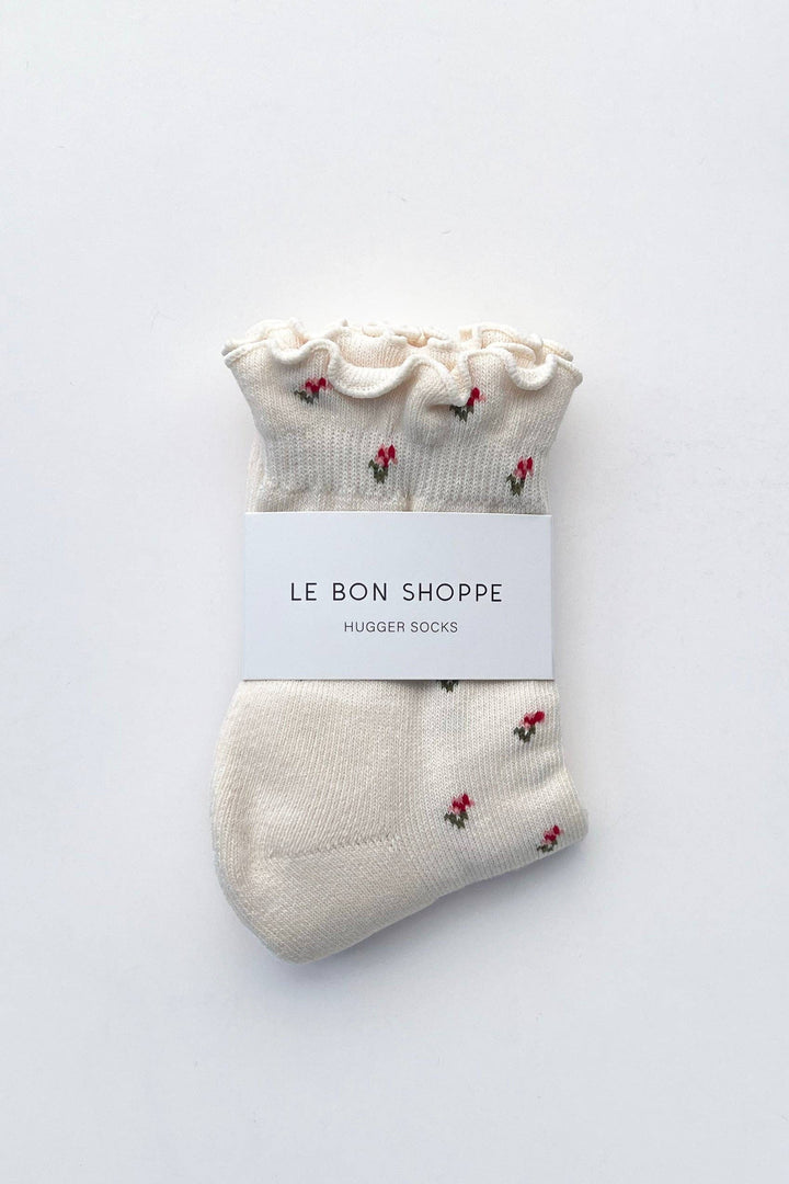 Petal Ruffled Hugger Crew Socks
