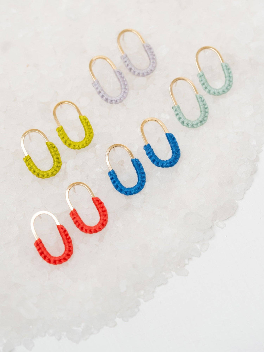 Mini Macramé Link Earrings 22W