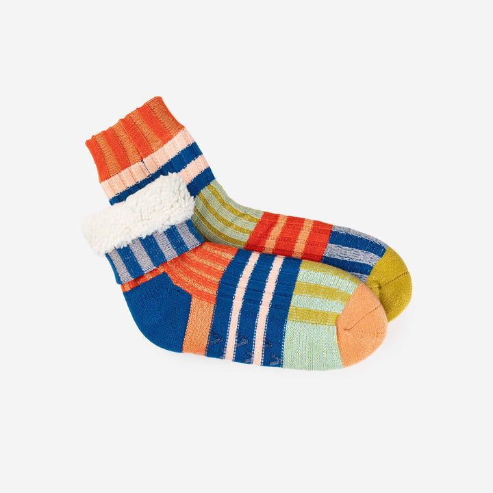 Patchwork Stripe House Socks