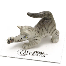 Load image into Gallery viewer, Lily Grey Tiger Kitten Porcelain Miniature