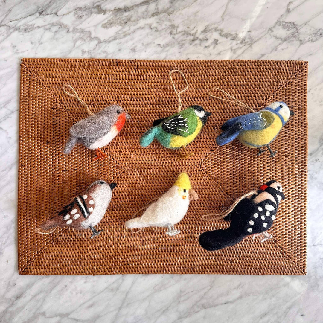 Felt Bird Ornaments - A Set: Robin GN21