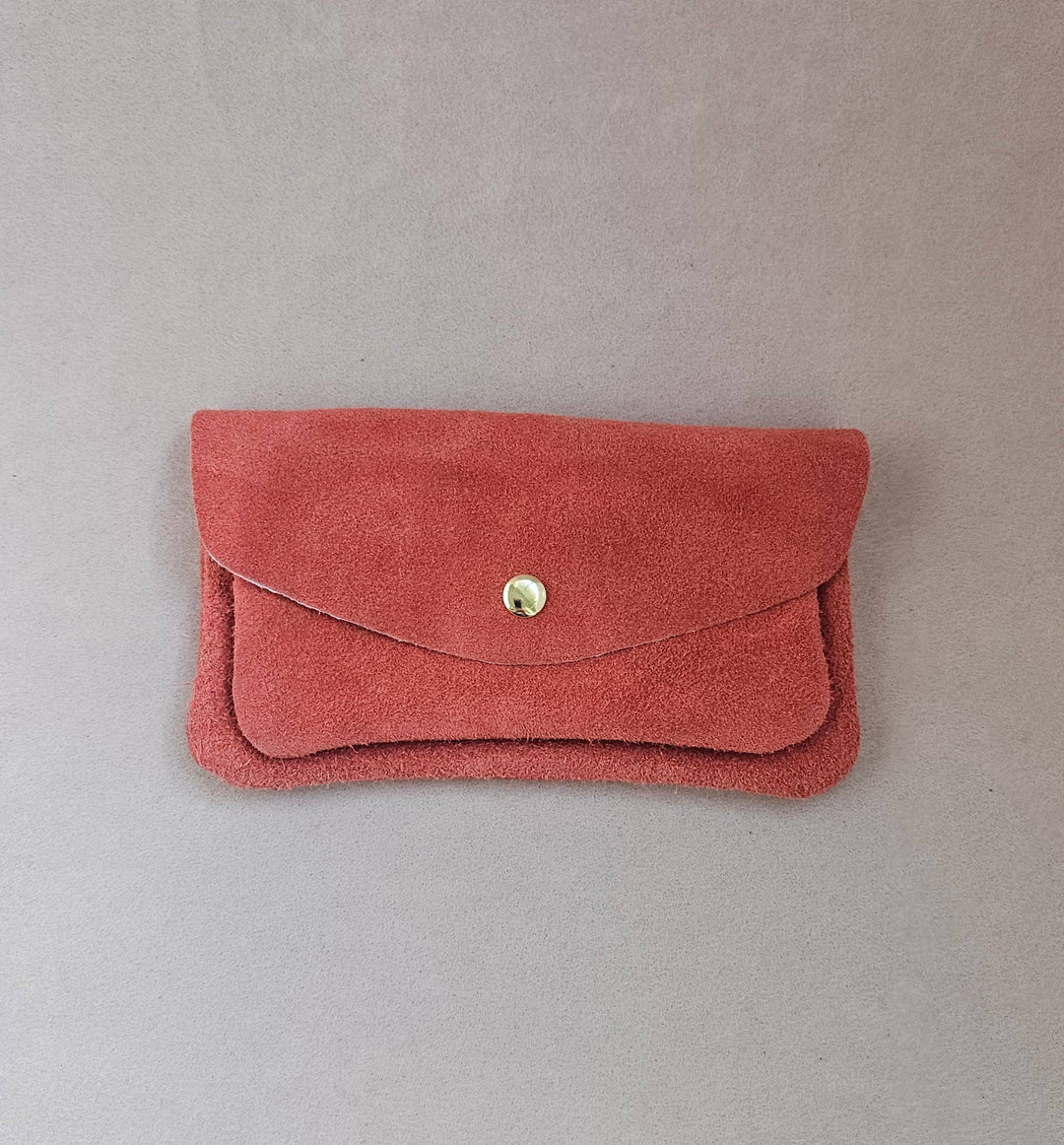 Suede-effect leather pouch - kangaroo: Turf