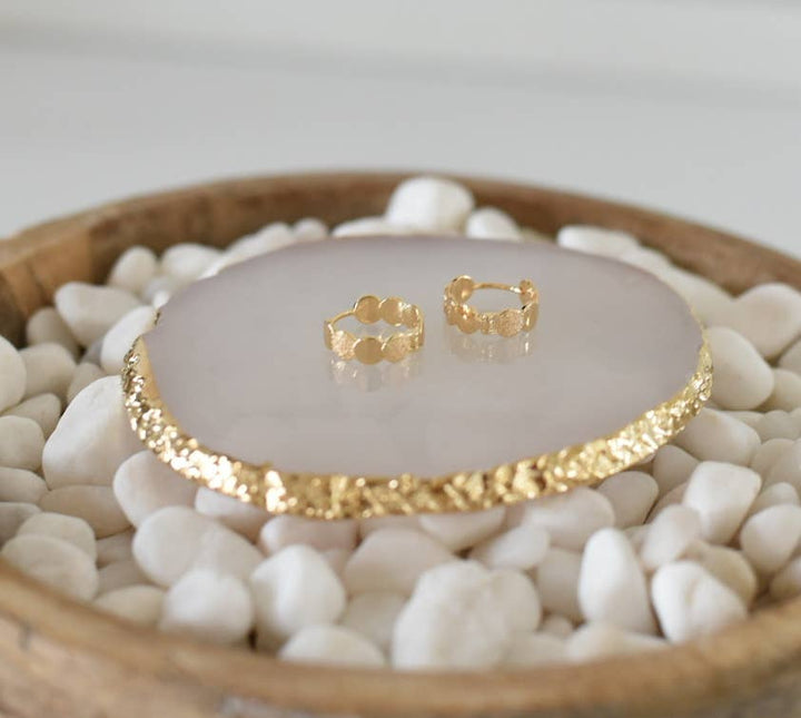 Grace hoops-18k gold plated earrings-huggies BRE86