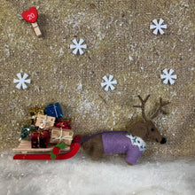 Load image into Gallery viewer, Handmade Felt Rudy Dachshund Dog Christmas Decoration