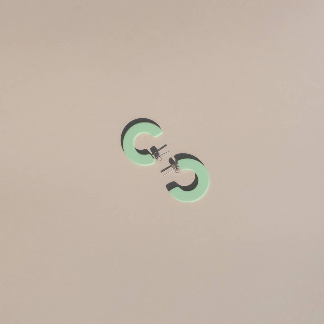 Ray | Kiwi | Green Hoop Earrings | New Thinner Style NN31