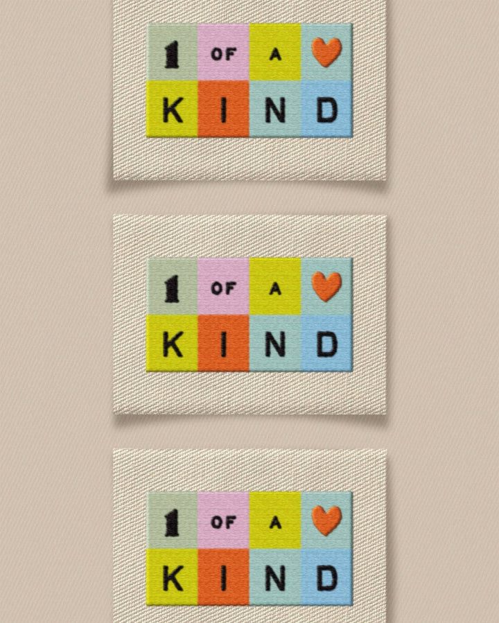 One of a Kind Rainbow Large Garment Labels