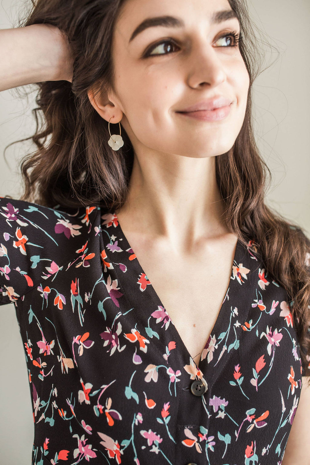 Flower Hoops J239