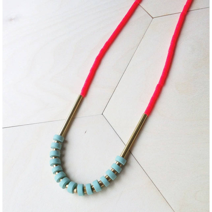 Heishi and Coral Necklace LAN83