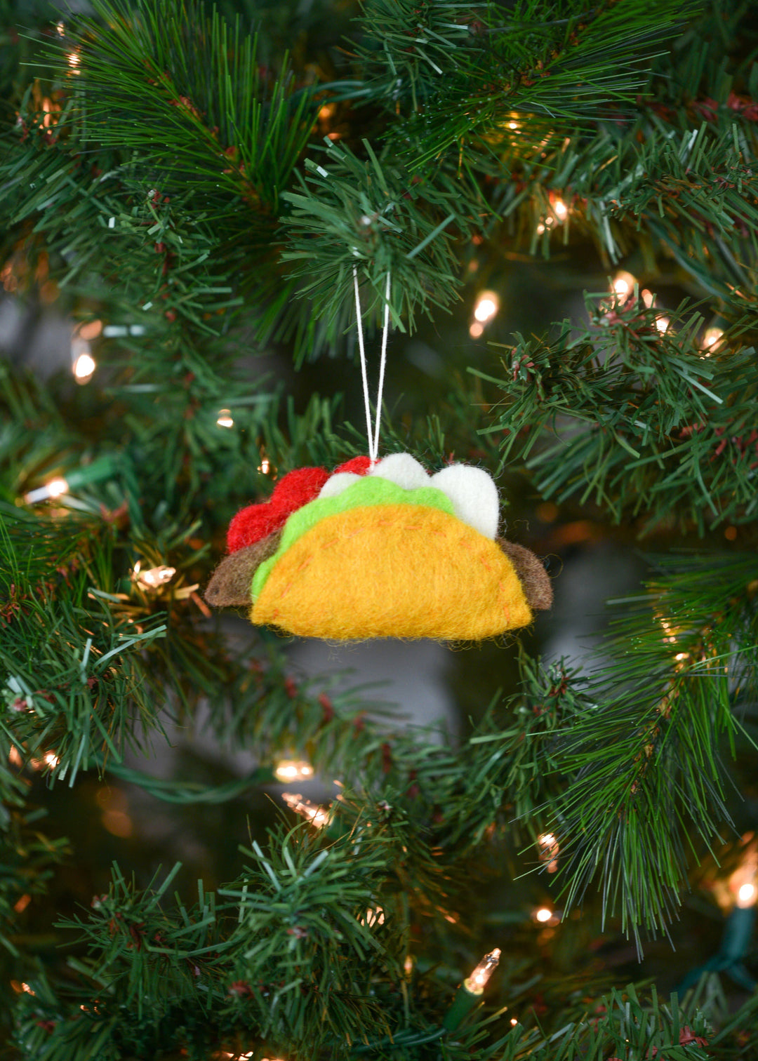 Handmade Taco Felt Ornament NV24