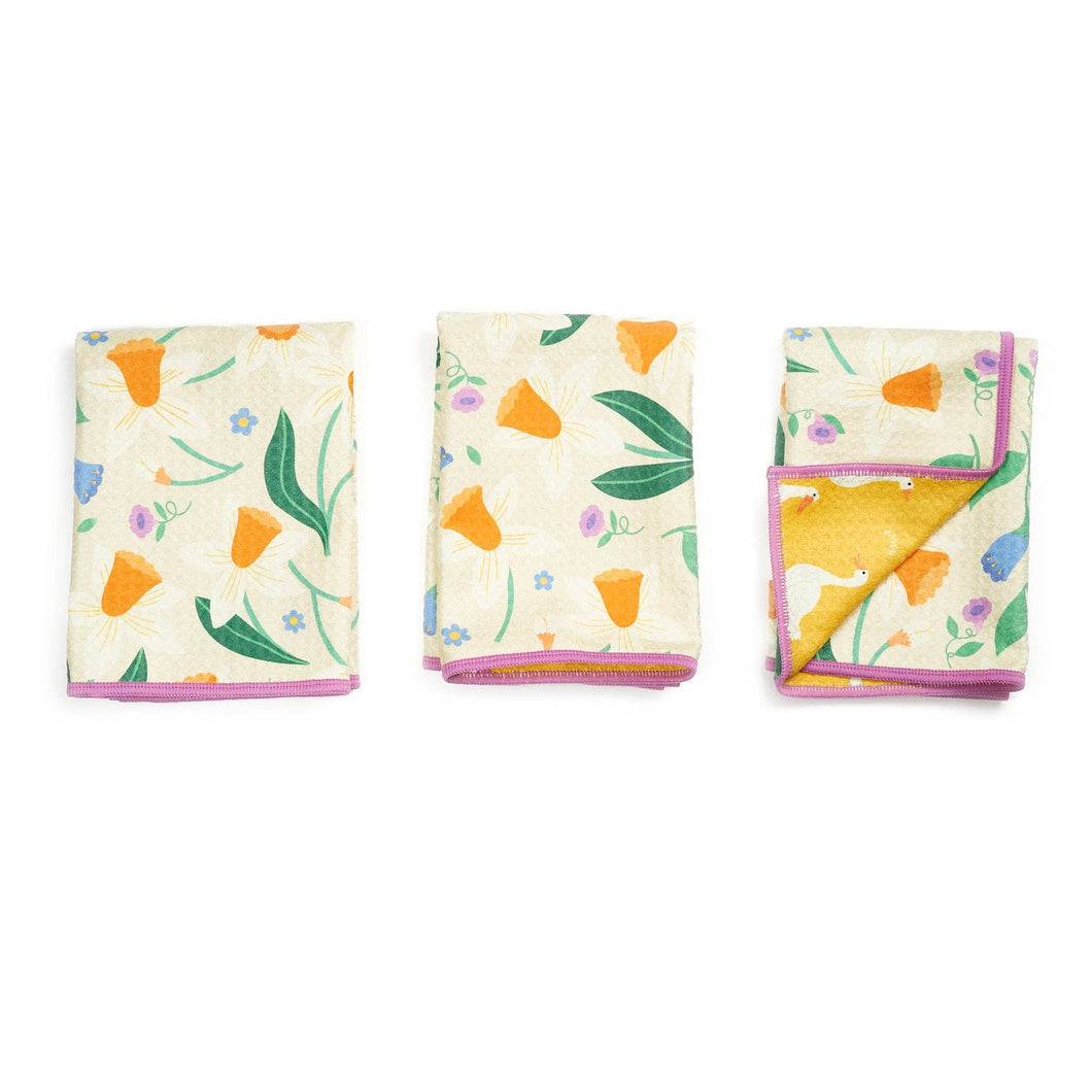 Mighty Mini Towel (Set of 3) Reversible - MT Daffodil