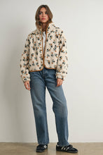 Load image into Gallery viewer, Floral Print Fluffy Fleece Jacket - BM811