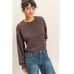 Cropped Crewneck Sweatshirt HYF11