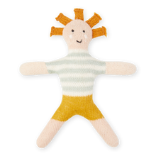 Load image into Gallery viewer, Cotton Knit Baby Rattle Toy: Buddy Aqua