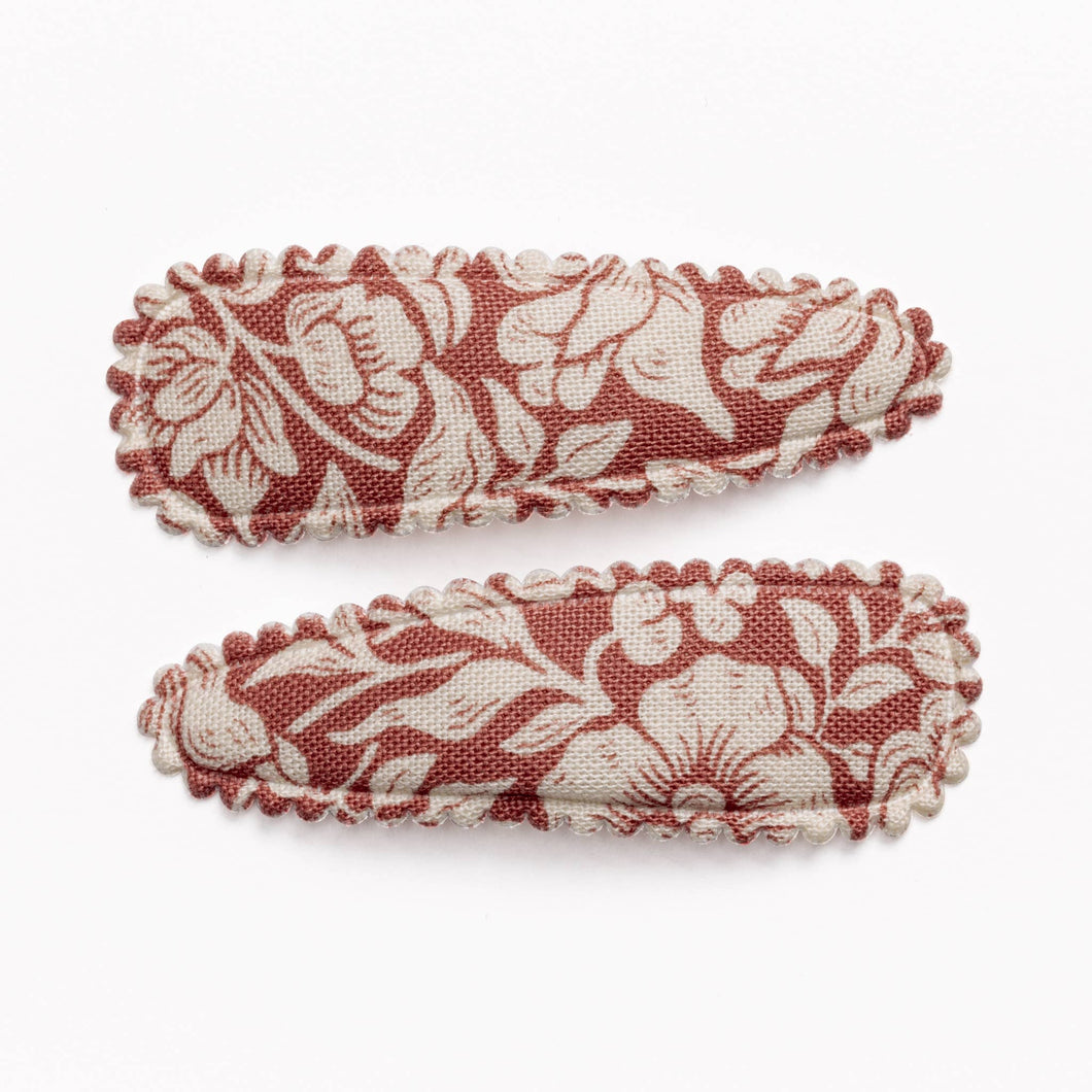Plumeria Orange Floral Hair Clips FC03