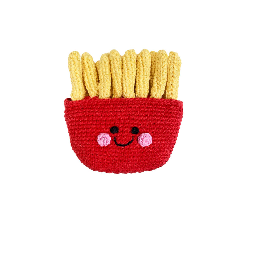 Handmade French Fries Baby Rattle –Organic Cotton Soft Toy