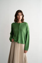 Load image into Gallery viewer, CREW NECK BUTTON CARDIGAN